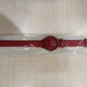 Red Dial Quartz Analog Watch with Red Strap