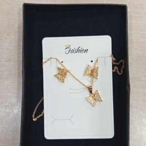 Butterfly Fashion Jewelry Set – Gold Tone