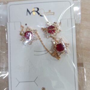Red Crystal Gold-Tone Jewelry Set